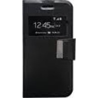Δερμάτινη θήκη  flip με Call Display και δυνατότητα STAND για Vodafone Smart Ultra 6  ΜΑΥΡΗ